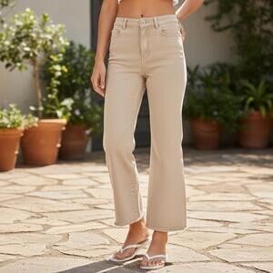 Zenana Women's Casual Wide-Leg Pants in Beige